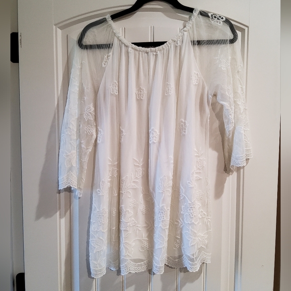 Off white embroidered tunic - Picture 2 of 3